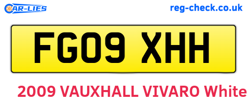FG09XHH are the vehicle registration plates.
