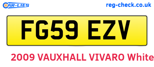 FG59EZV are the vehicle registration plates.