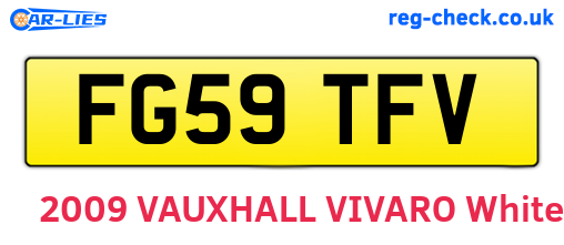 FG59TFV are the vehicle registration plates.