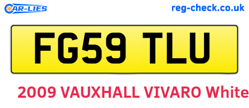 FG59TLU are the vehicle registration plates.
