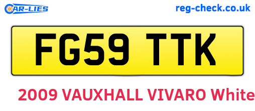 FG59TTK are the vehicle registration plates.