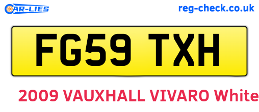 FG59TXH are the vehicle registration plates.
