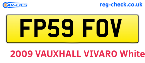 FP59FOV are the vehicle registration plates.