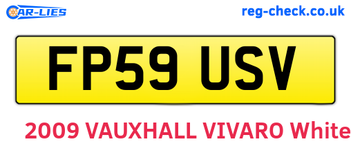 FP59USV are the vehicle registration plates.