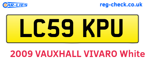 LC59KPU are the vehicle registration plates.