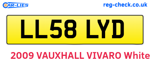 LL58LYD are the vehicle registration plates.