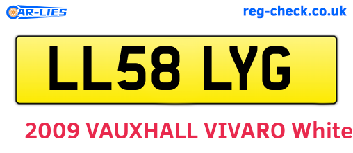 LL58LYG are the vehicle registration plates.
