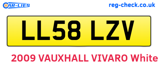 LL58LZV are the vehicle registration plates.
