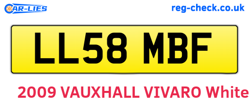 LL58MBF are the vehicle registration plates.