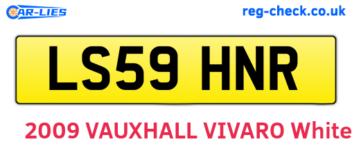 LS59HNR are the vehicle registration plates.