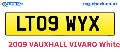 LT09WYX are the vehicle registration plates.