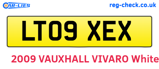 LT09XEX are the vehicle registration plates.