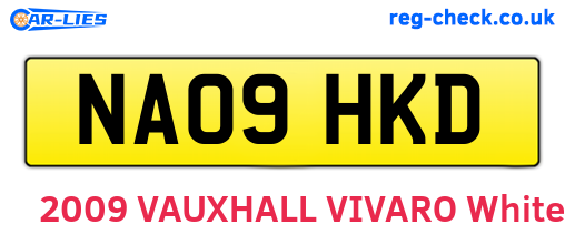 NA09HKD are the vehicle registration plates.