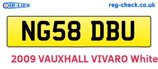 NG58DBU are the vehicle registration plates.