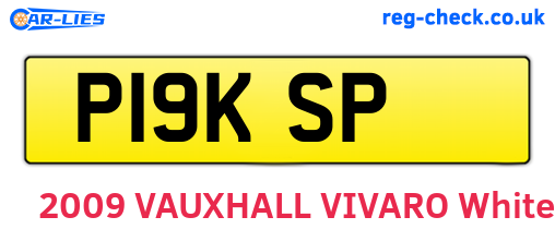 P19KSP are the vehicle registration plates.