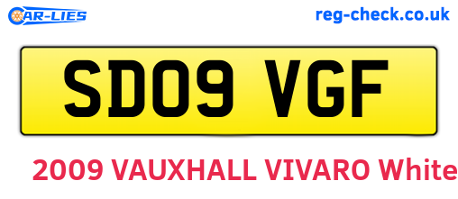 SD09VGF are the vehicle registration plates.