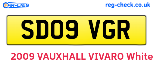 SD09VGR are the vehicle registration plates.