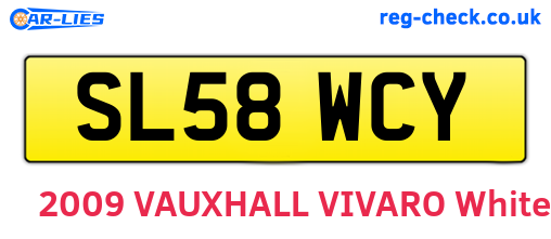 SL58WCY are the vehicle registration plates.