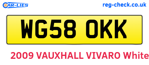 WG58OKK are the vehicle registration plates.