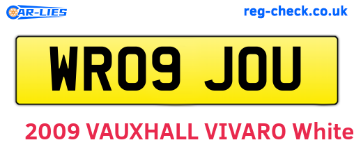 WR09JOU are the vehicle registration plates.