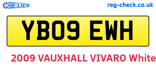 YB09EWH are the vehicle registration plates.