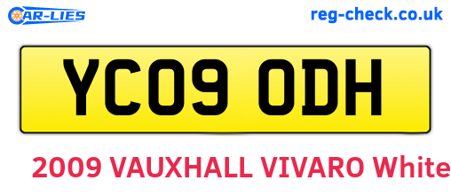 YC09ODH are the vehicle registration plates.