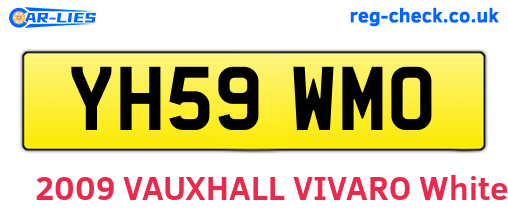 YH59WMO are the vehicle registration plates.