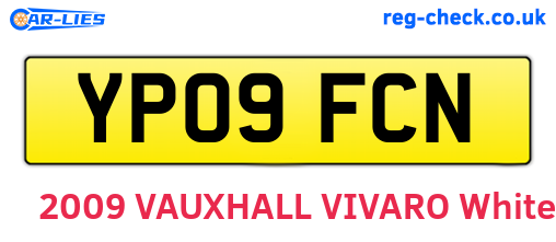 YP09FCN are the vehicle registration plates.