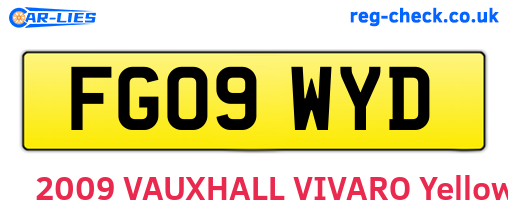 FG09WYD are the vehicle registration plates.