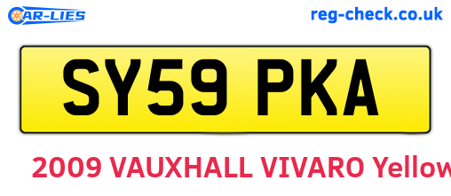 SY59PKA are the vehicle registration plates.