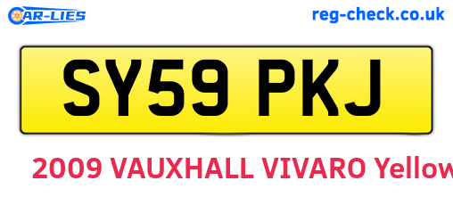 SY59PKJ are the vehicle registration plates.