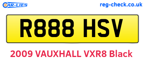 R888HSV are the vehicle registration plates.