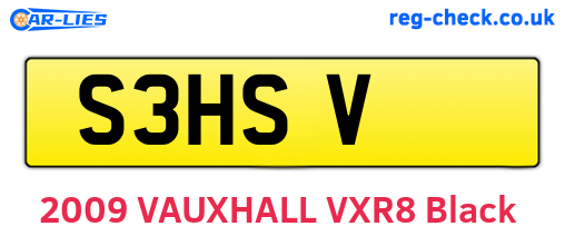 S3HSV are the vehicle registration plates.