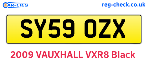 SY59OZX are the vehicle registration plates.
