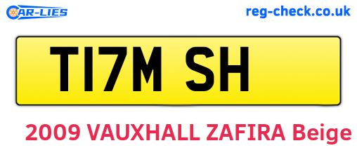 T17MSH are the vehicle registration plates.