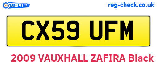 CX59UFM are the vehicle registration plates.