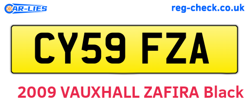 CY59FZA are the vehicle registration plates.