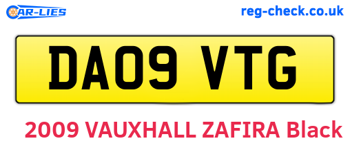 DA09VTG are the vehicle registration plates.