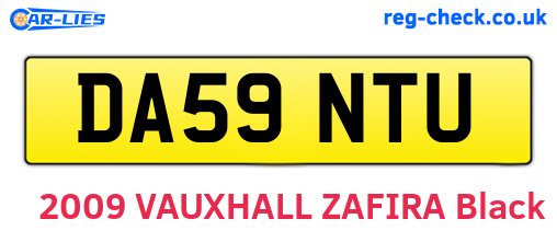 DA59NTU are the vehicle registration plates.