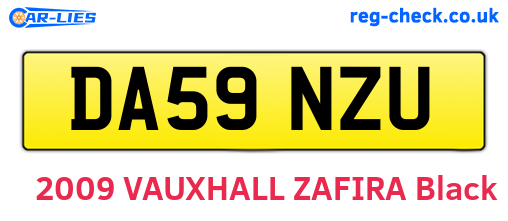 DA59NZU are the vehicle registration plates.