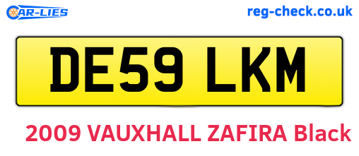 DE59LKM are the vehicle registration plates.