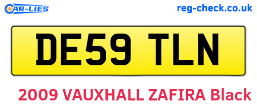 DE59TLN are the vehicle registration plates.