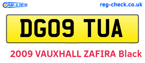 DG09TUA are the vehicle registration plates.