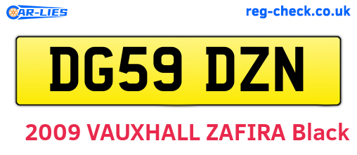 DG59DZN are the vehicle registration plates.