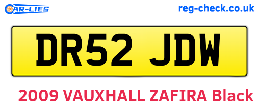 DR52JDW are the vehicle registration plates.