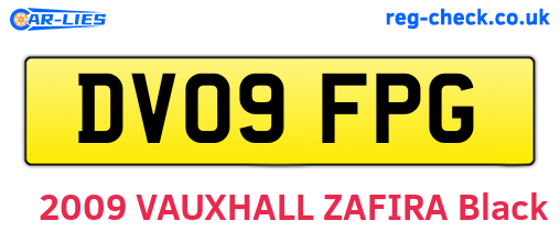 DV09FPG are the vehicle registration plates.