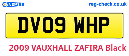 DV09WHP are the vehicle registration plates.