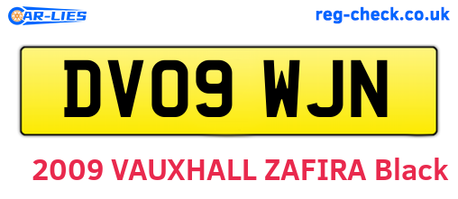 DV09WJN are the vehicle registration plates.