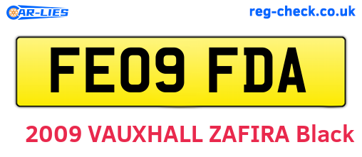 FE09FDA are the vehicle registration plates.