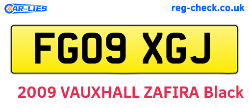 FG09XGJ are the vehicle registration plates.